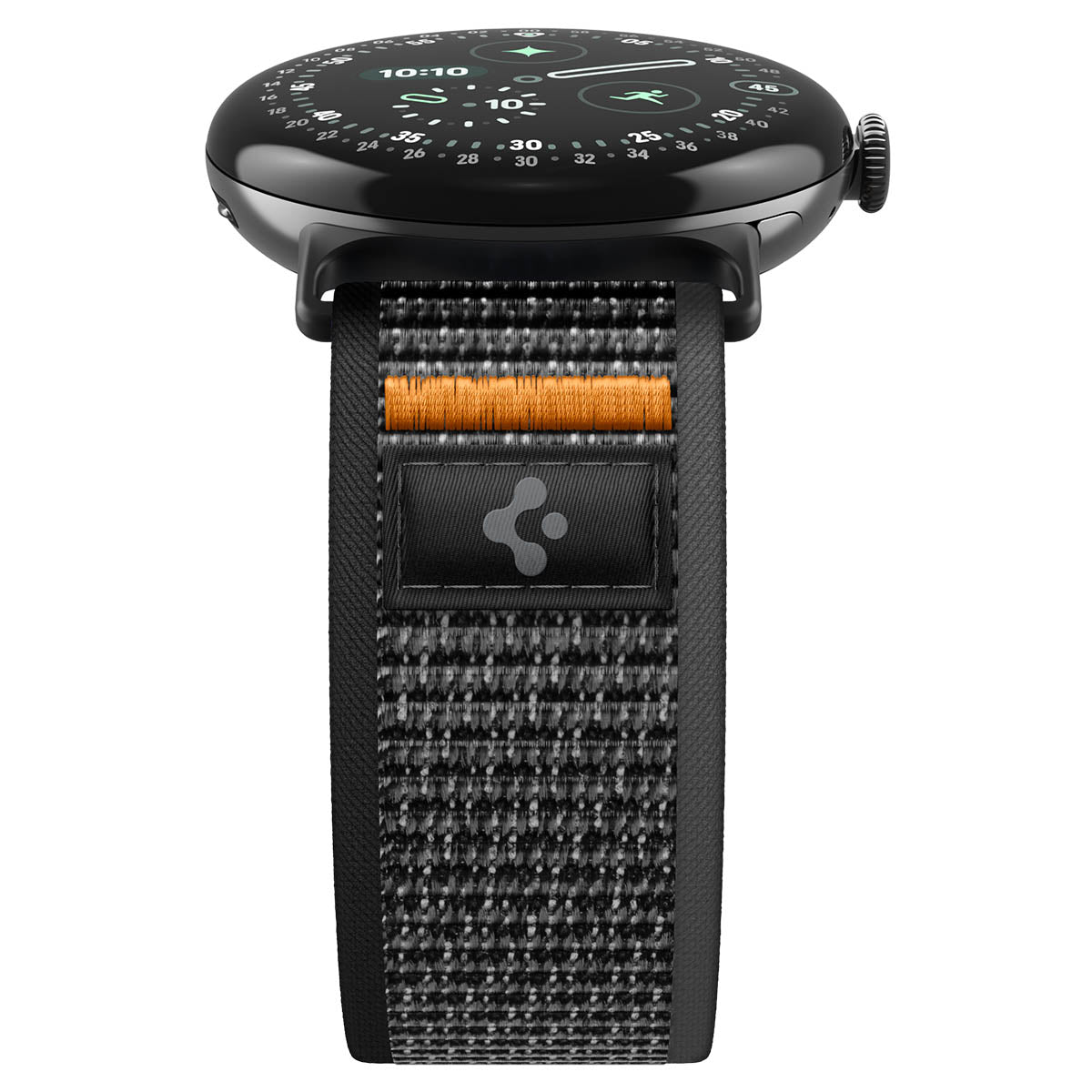 Armband für Google Pixel Watch 5 (41mm) / 4 (41mm) / 3 (41mm) / 2 (41 mm), Spigen Athlex Air, Schwarz-Orange (11/14)