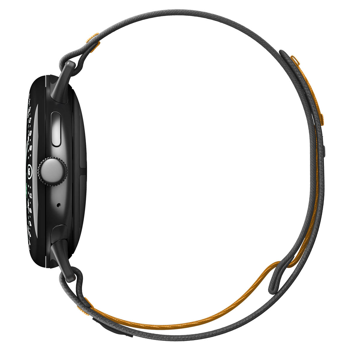 Armband für Google Pixel Watch 5 (41mm) / 4 (41mm) / 3 (41mm) / 2 (41 mm), Spigen Athlex Air, Schwarz-Orange (14/14)