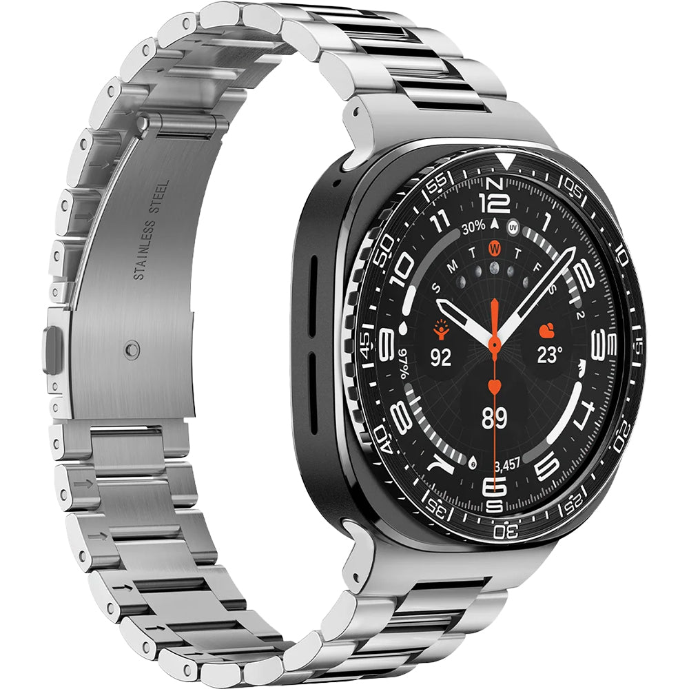 Blendenabdeckung Spigen Bezel Tune Diver für Galaxy Watch Ultra 2 47mm, Schwarz-Silber