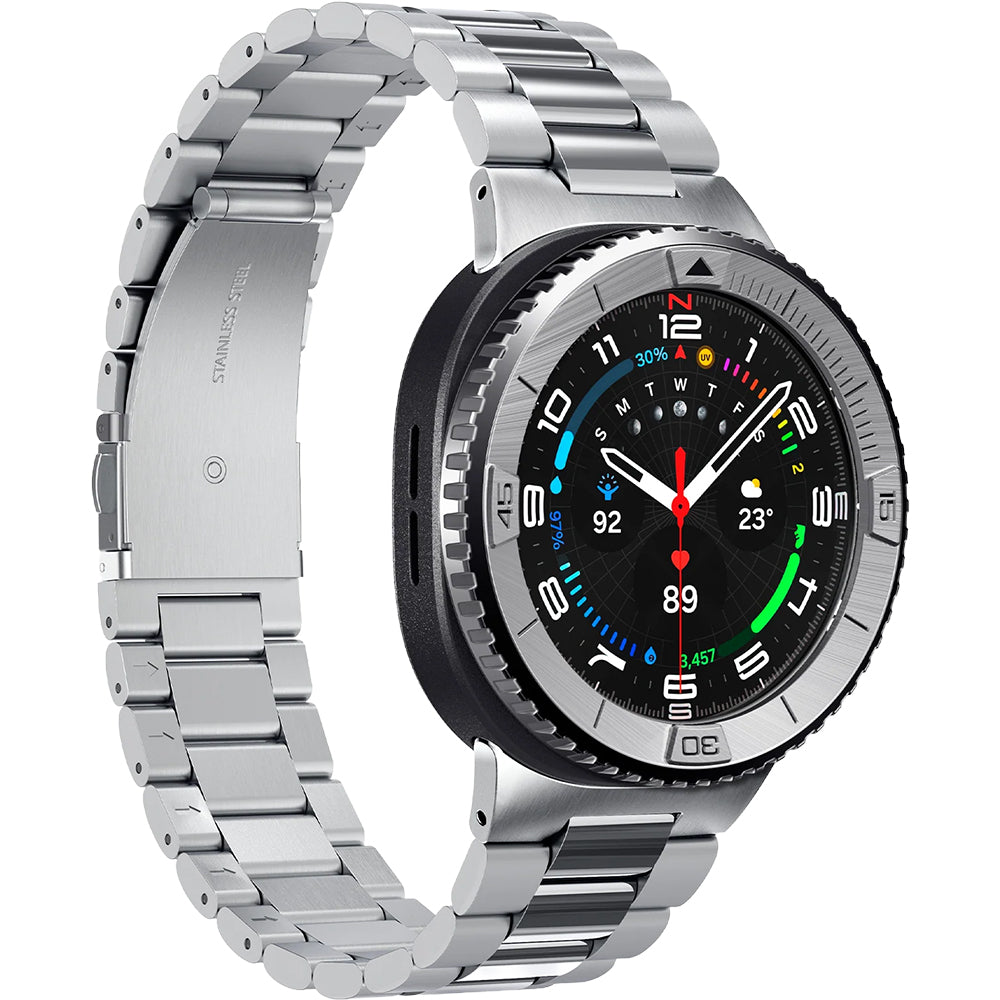 Blendenabdeckung Spigen Bezel Tune für Galaxy Watch 8 Classic 46 mm, Silbern