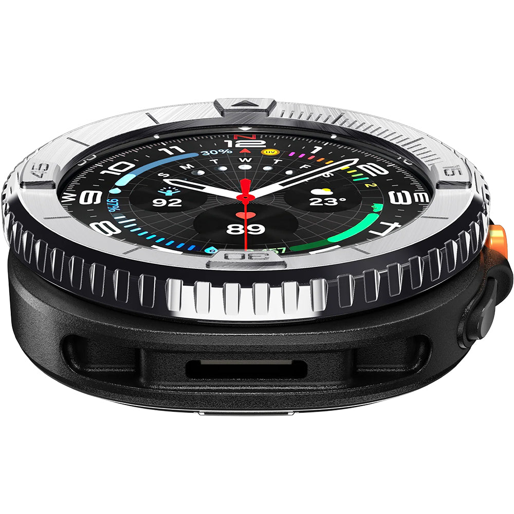 Blendenabdeckung Spigen Bezel Tune für Galaxy Watch 8 Classic 46 mm, Silbern