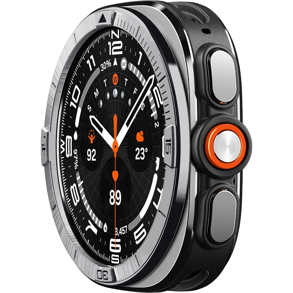Blendenabdeckung Spigen Bezel Tune Pilot für Galaxy Watch Ultra 2 47 mm, Silbern
