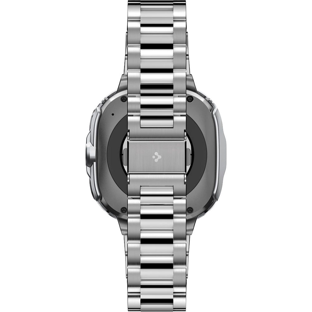 Hülle mit Lünette Ring für Galaxy Watch Ultra 2 47 mm, Spigen Bezel Tune Pro Diver, Schwarz-Silbern