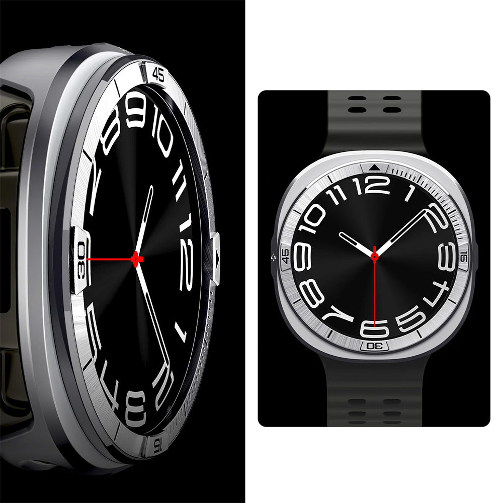 Blendenabdeckung Spigen Bezel Tune Pro für Galaxy Watch 8 44 mm, Silber