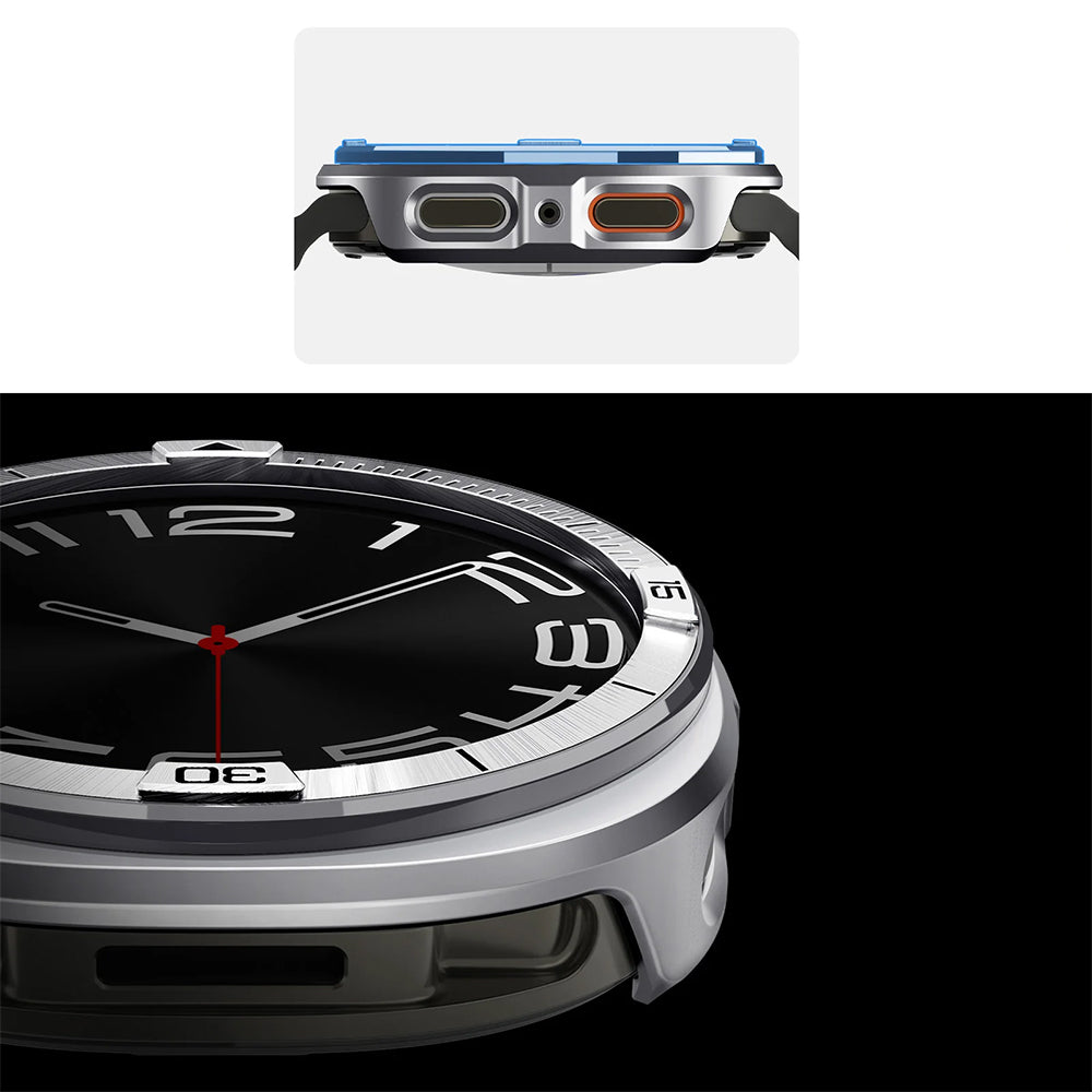 Blendenabdeckung Spigen Bezel Tune Pro für Galaxy Watch 8 44 mm, Silber