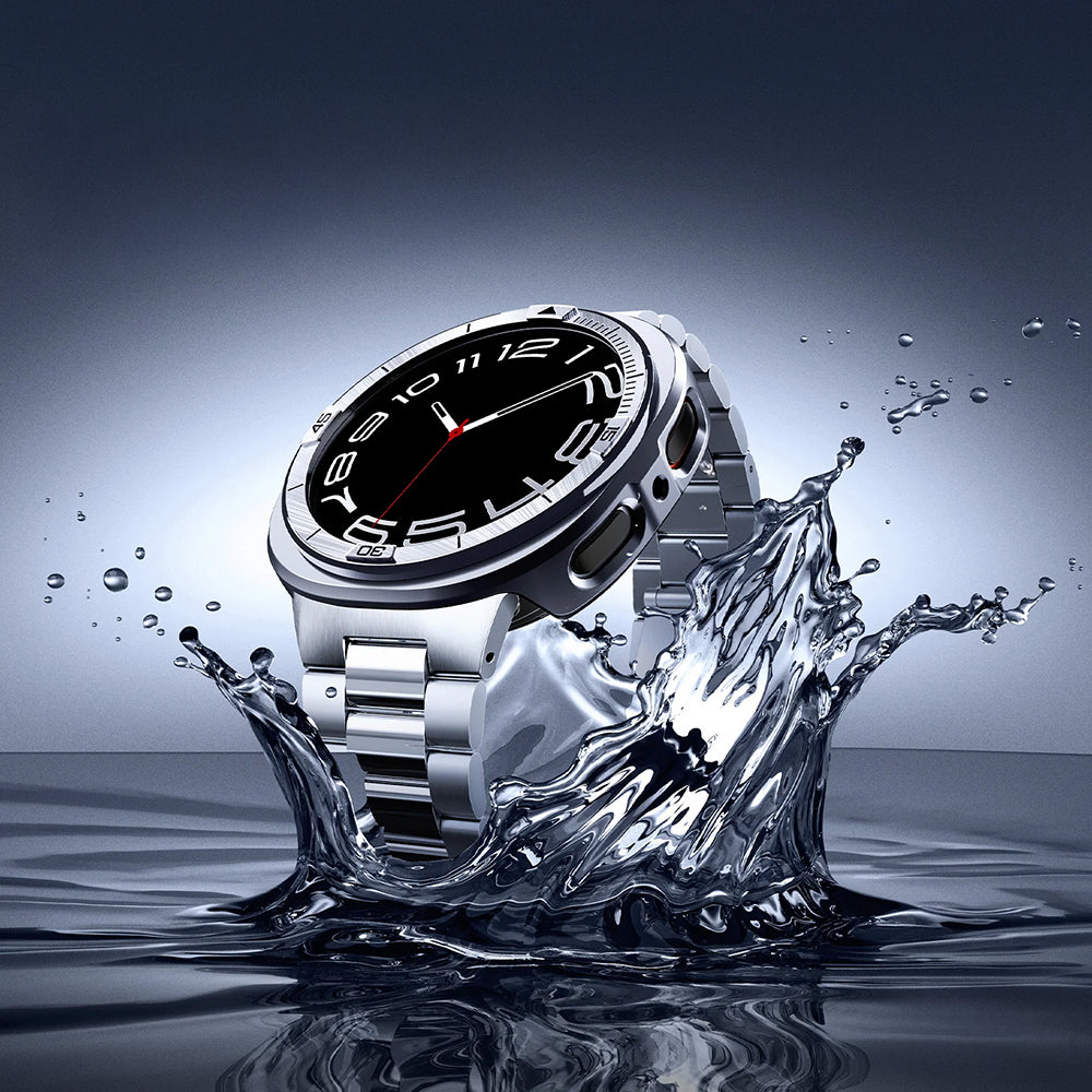 Blendenabdeckung Spigen Bezel Tune Pro für Galaxy Watch 8 44 mm, Silber