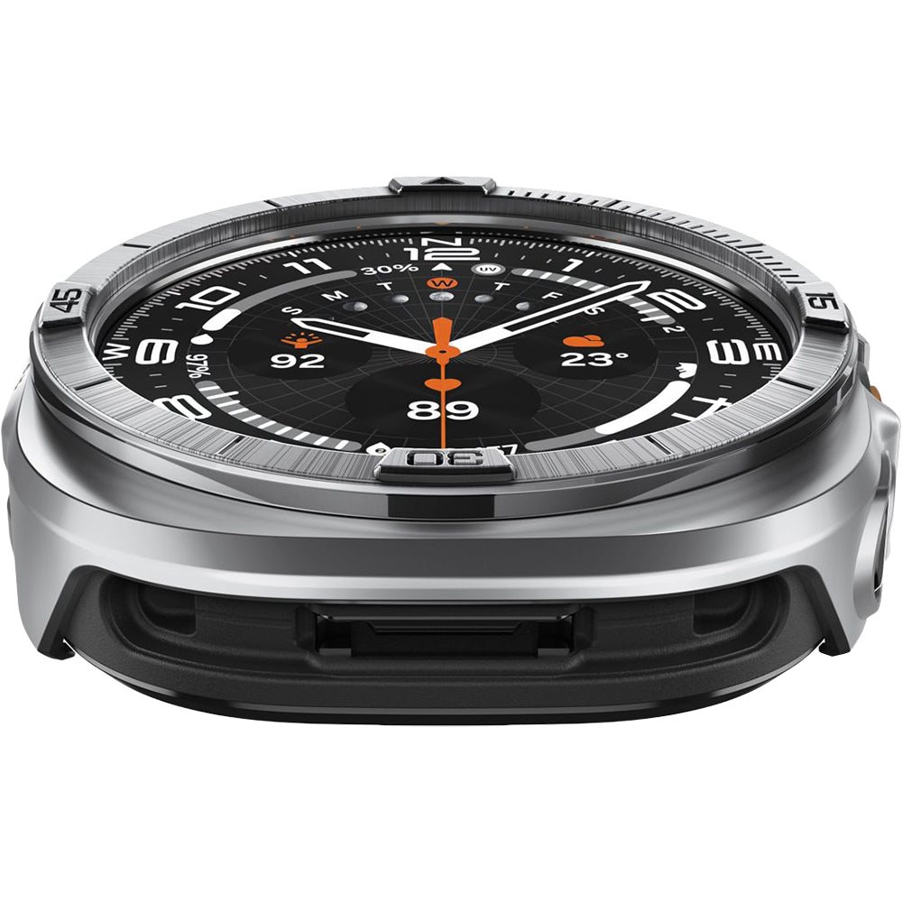 Hülle mit Lünette Ring für Galaxy Watch Ultra 2 47 mm, Spigen Bezel Tune Pro, Silbern