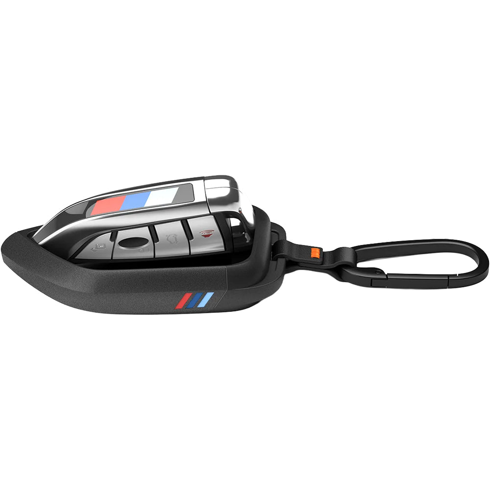 Schlüsselhülle für BMW Smart Key G-Series, Spigen BK100 Key Fob Case, Schwarz mit Carbon-Akzent