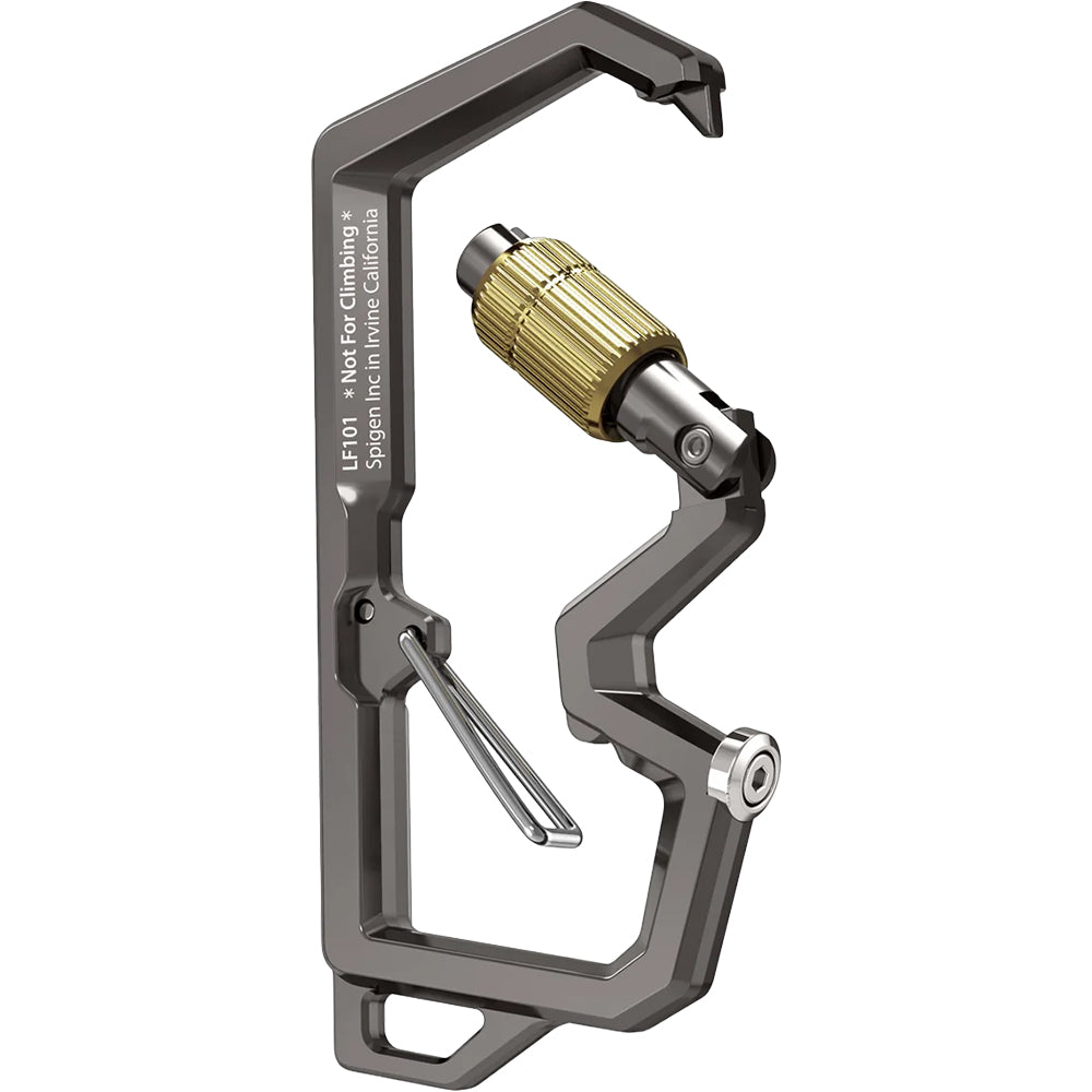 Karabiner mit Schlüsselband und Schlüsselring, Spigen Carabiner LF101, Silber
