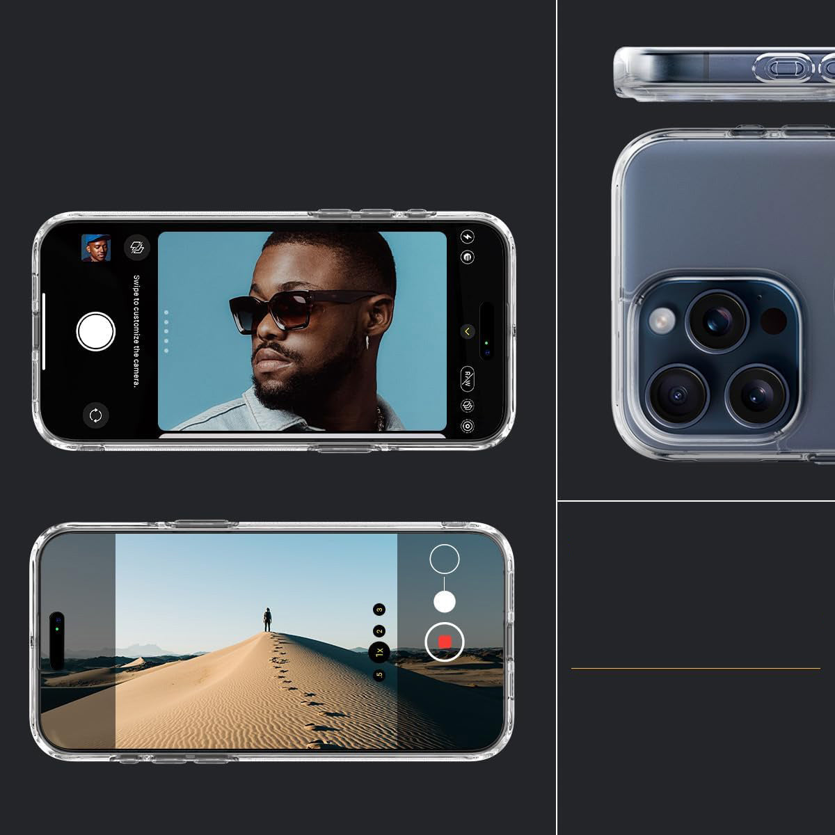 Handyhülle für iPhone 15 Pro Max, Spigen Caseology Capella Mag Kickstand mit MagSafe, Transparent-Weiß