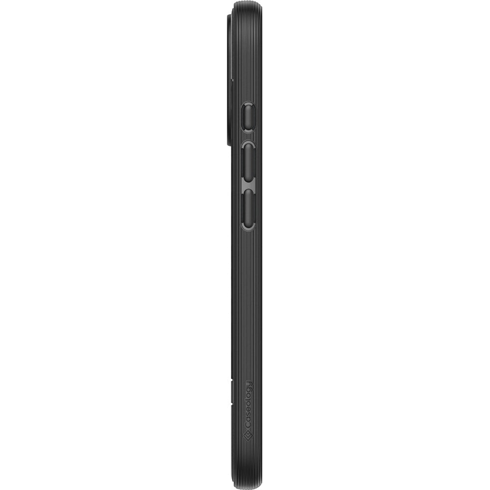 Handyhülle für iPhone 16, Spigen Caseology Parallax Mag mit MagSafe, Schwarz