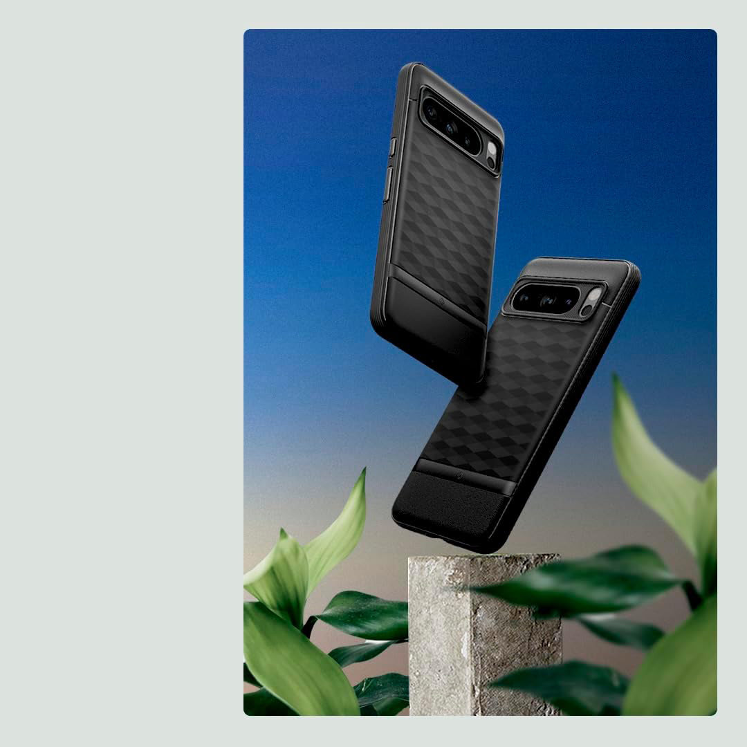 Schutzhülle für Pixel 8 Pro, Spigen Caseology Parallax, Schwarz
