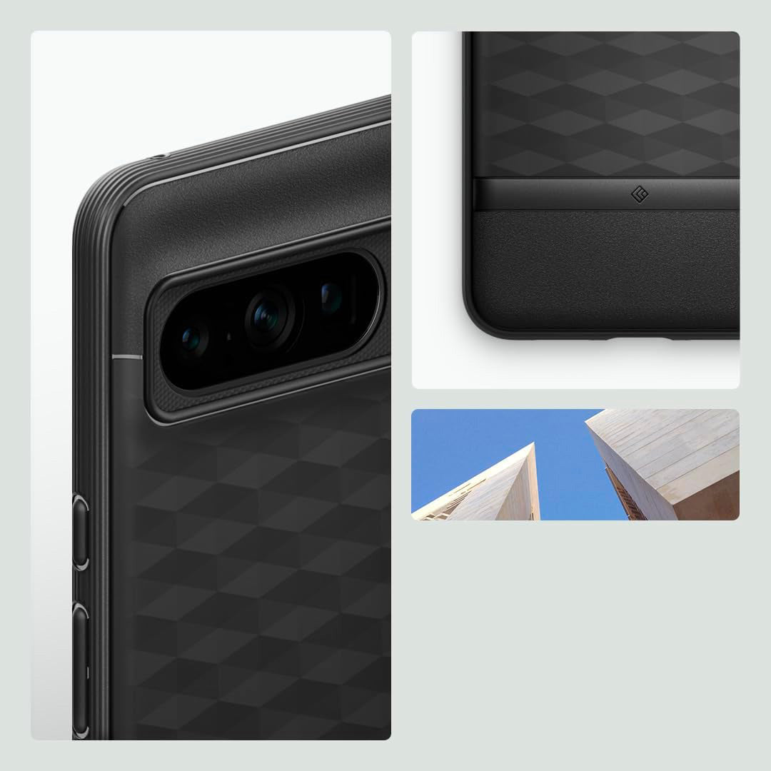Schutzhülle für Pixel 8 Pro, Spigen Caseology Parallax, Schwarz