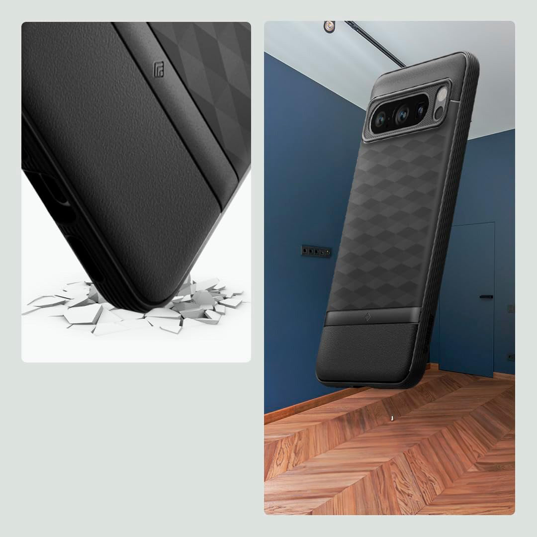 Schutzhülle für Pixel 8 Pro, Spigen Caseology Parallax, Schwarz