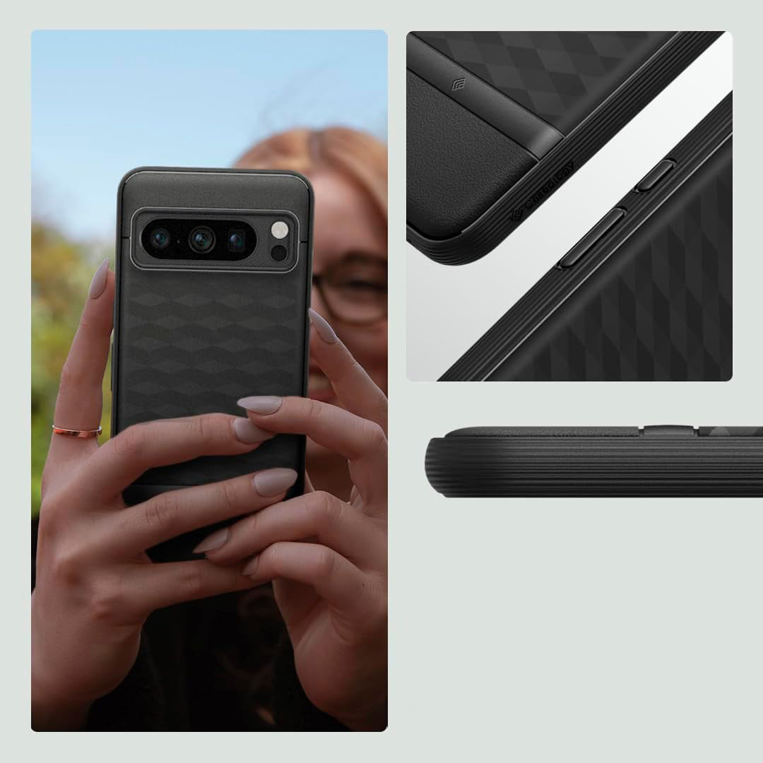 Schutzhülle für Pixel 8 Pro, Spigen Caseology Parallax, Schwarz