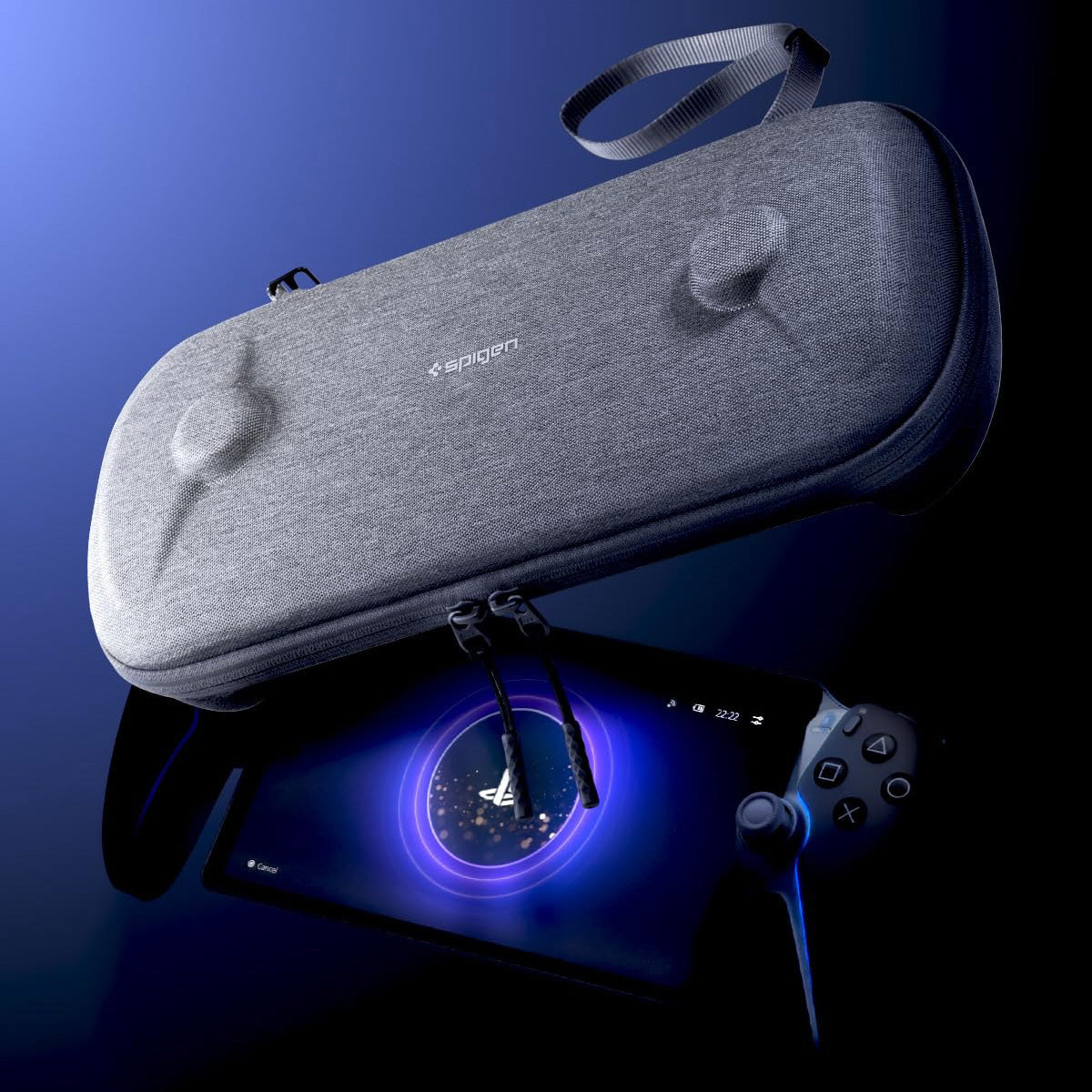 Hülle für PlayStation Portal, Spigen Klasden Pouch, Grau