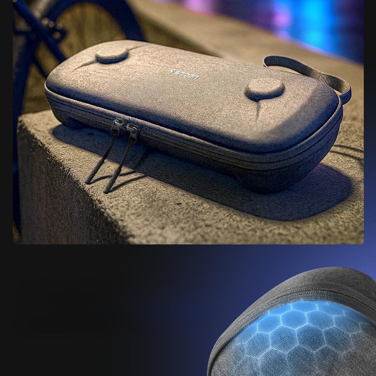 Hülle für PlayStation Portal, Spigen Klasden Pouch, Grau