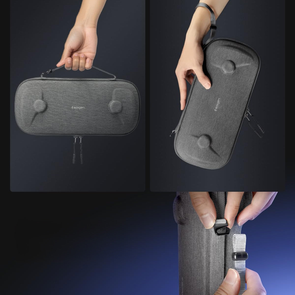 Hülle für PlayStation Portal, Spigen Klasden Pouch, Grau