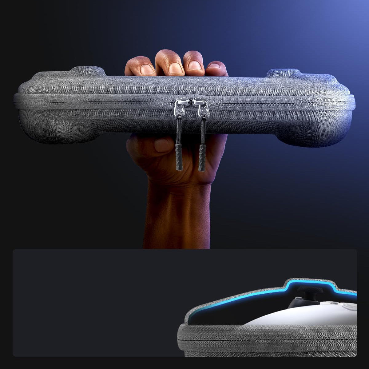 Hülle für PlayStation Portal, Spigen Klasden Pouch, Grau