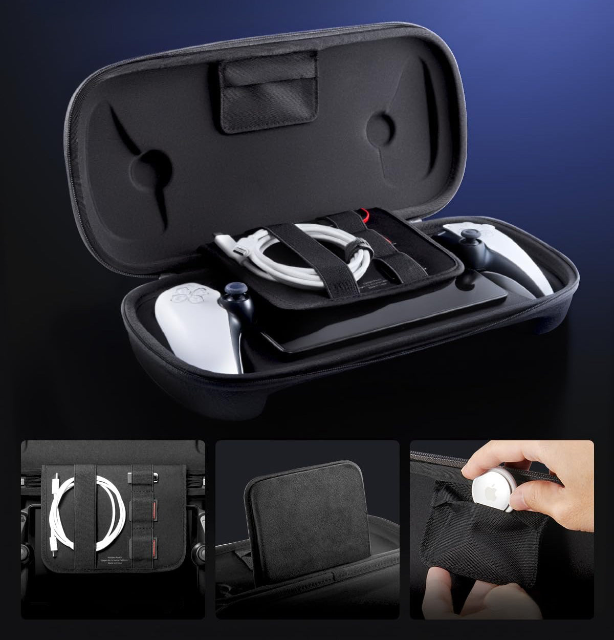 Hülle für PlayStation Portal, Spigen Klasden Pouch, Grau