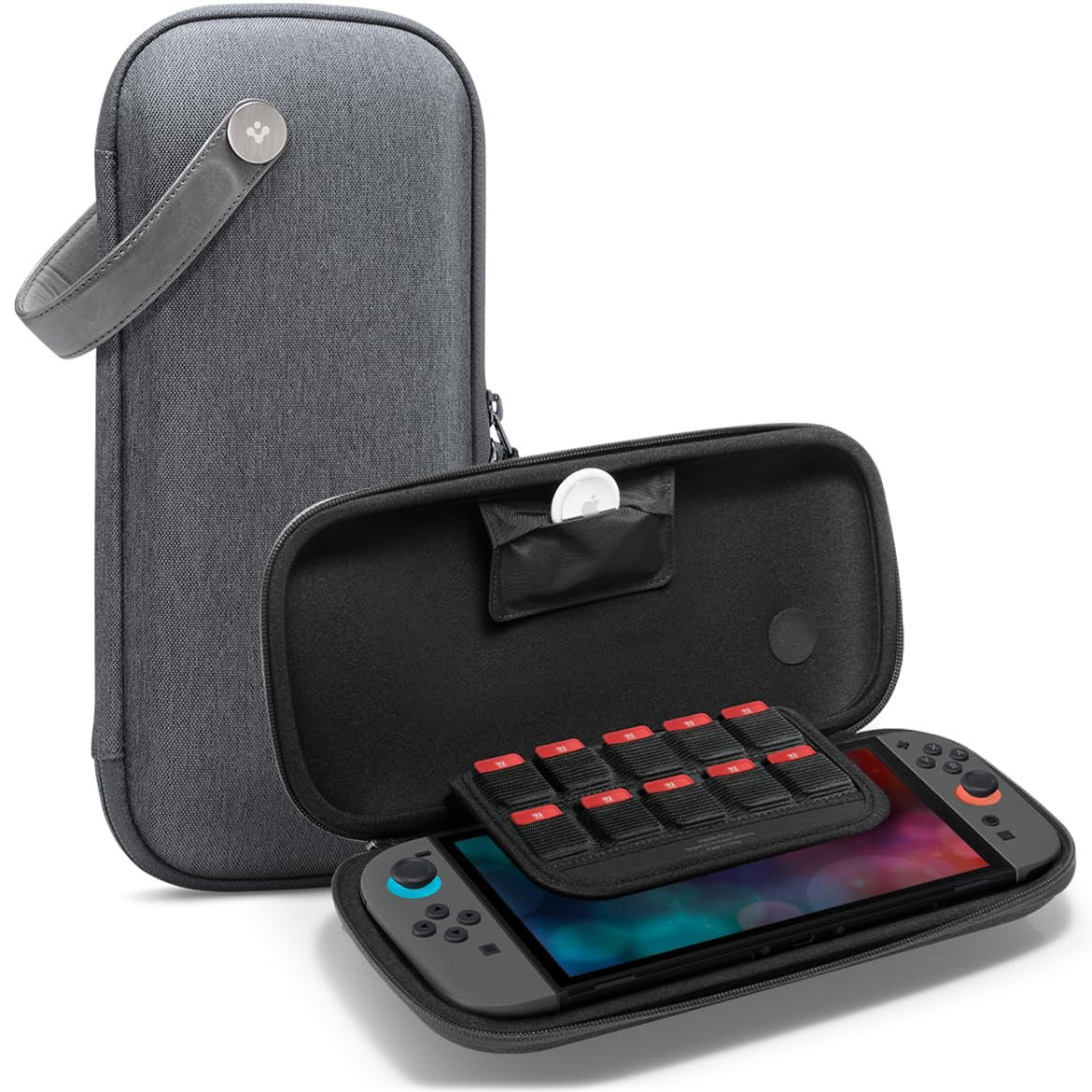 Hülle für Nintendo Switch 2, Spigen Klasden Pouch Renewed, Grau