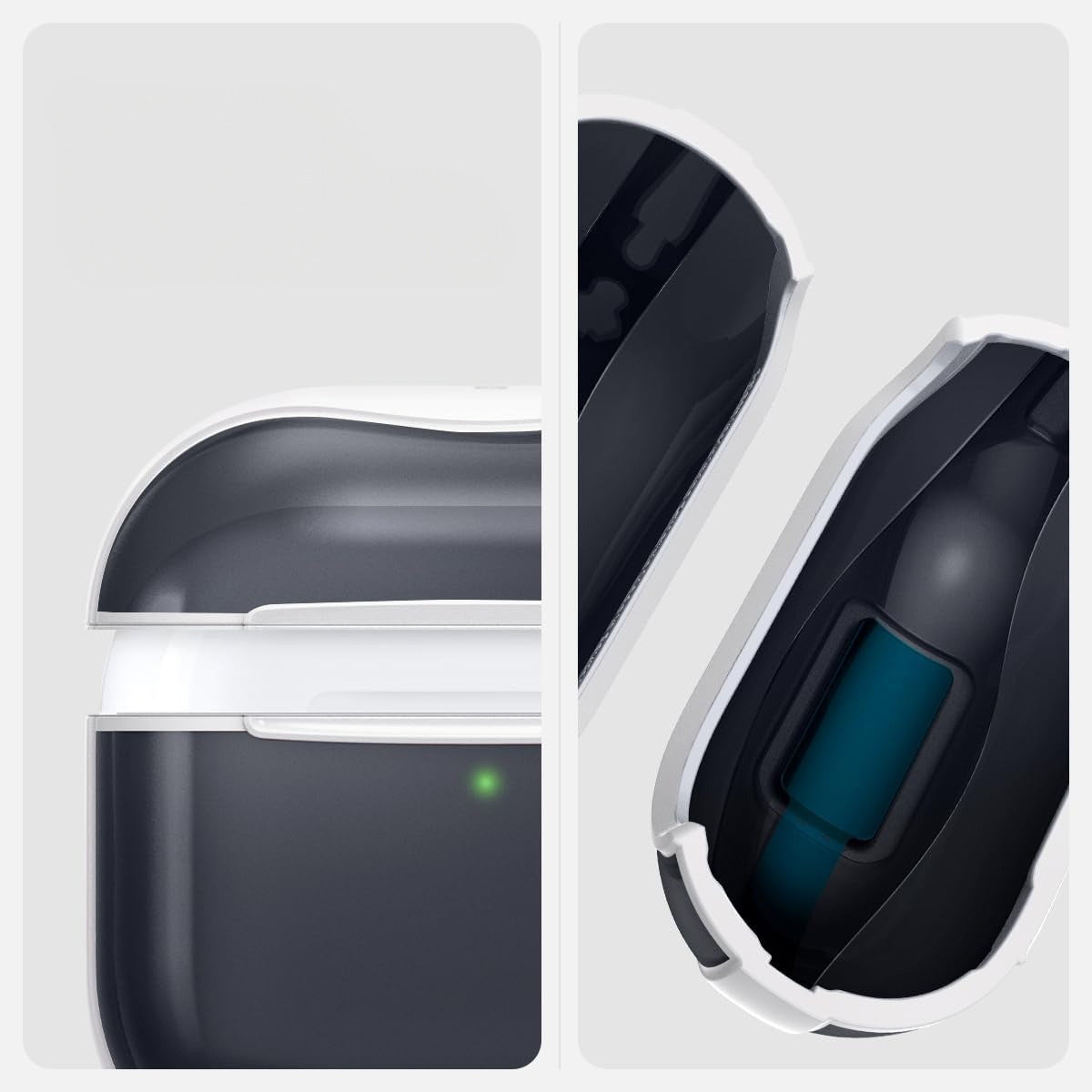 Schutzhülle für Apple AirPods 5 / 4, Spigen Classic C1, Weiß-Grau
