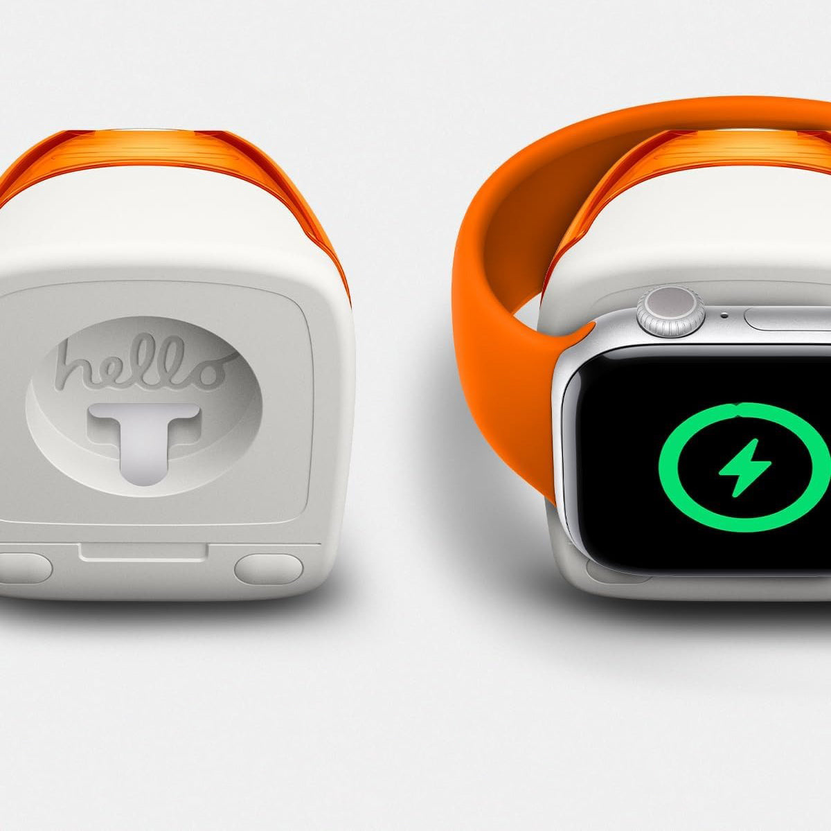 Dockingstation für Apple Watch Ladegerät, Spigen Classic C1 Stand, Orange