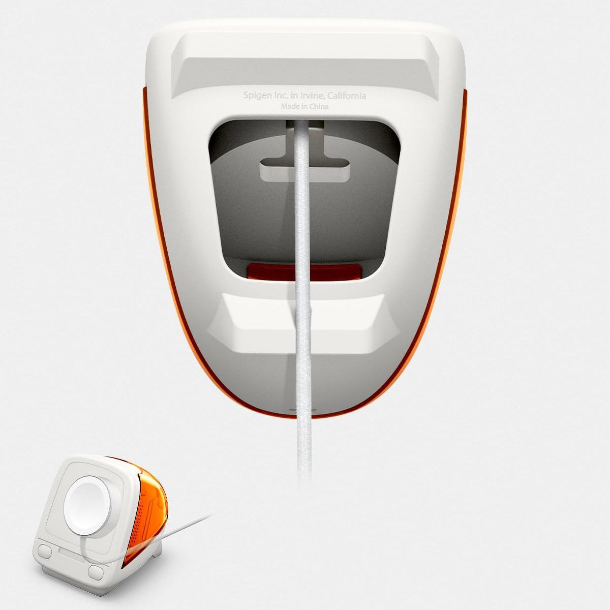 Dockingstation für Apple Watch Ladegerät, Spigen Classic C1 Stand, Orange