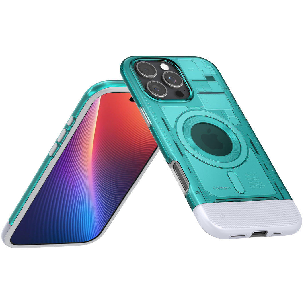 Handyhülle für iPhone 16 Pro Max, Spigen Classic C1 Mag mit MagSafe, Türkis