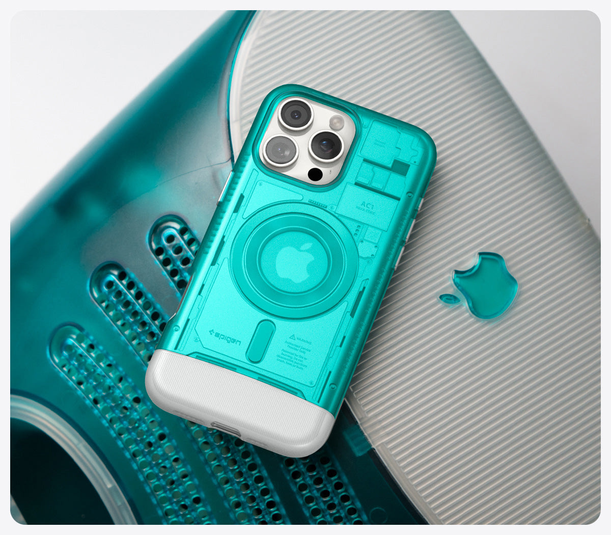 Handyhülle für iPhone 16 Pro Max, Spigen Classic C1 Mag mit MagSafe, Türkis
