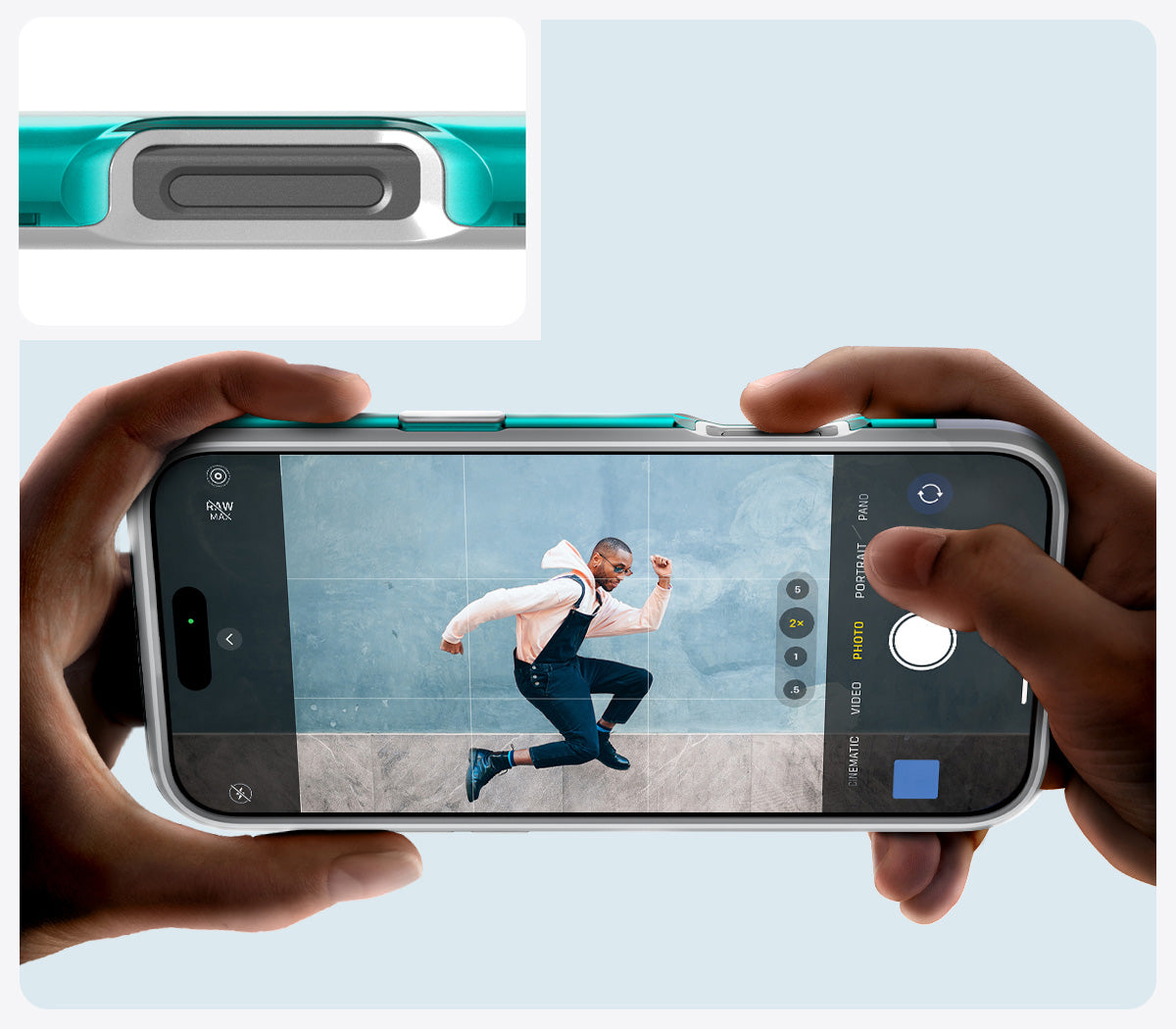 Handyhülle für iPhone 16 Pro Max, Spigen Classic C1 Mag mit MagSafe, Türkis