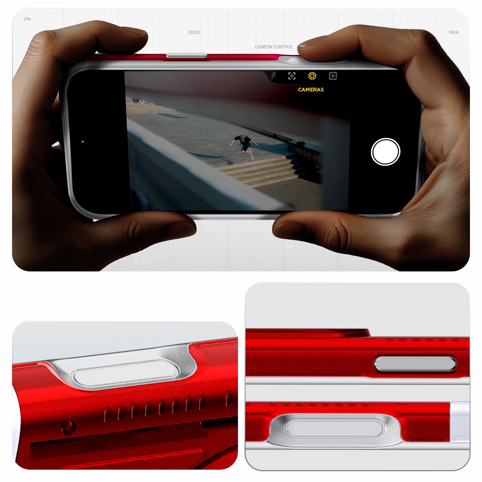Handyhülle für iPhone 17 Pro, Spigen Classic C1 Mag mit MagSafe, Rot