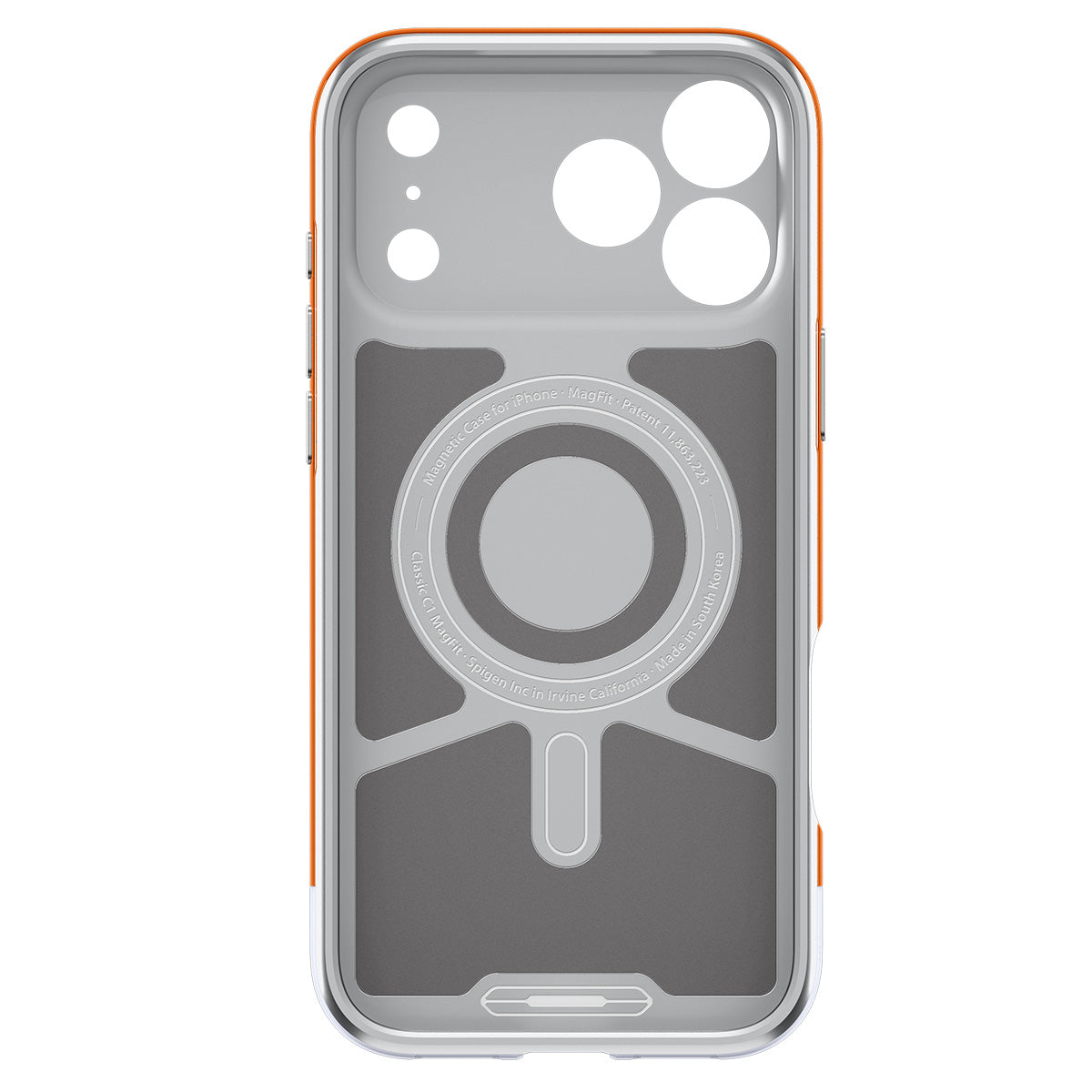 Handyhülle für iPhone 17 Pro, Spigen Classic C1 Mag mit MagSafe, Orange