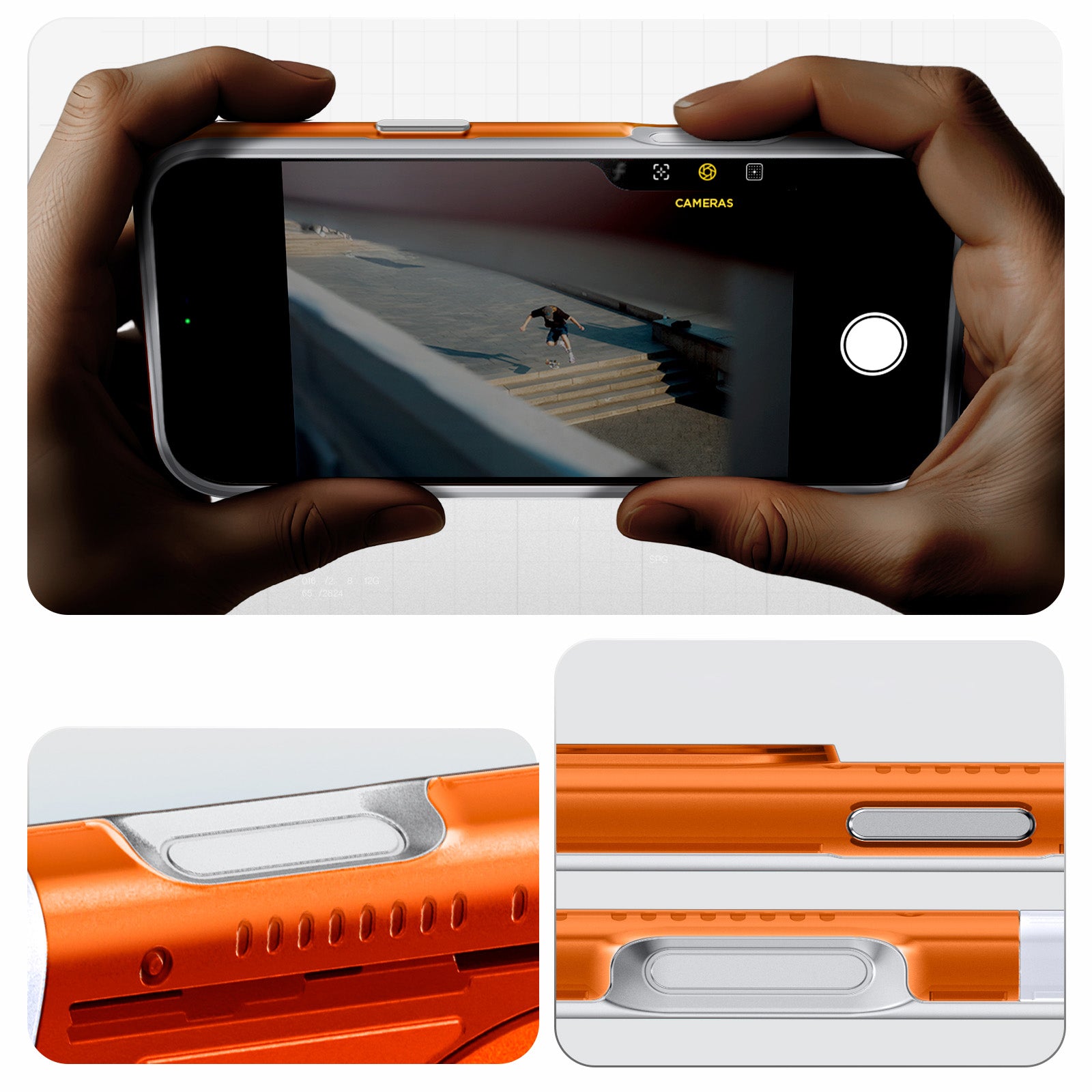 Handyhülle für iPhone 17 Pro, Spigen Classic C1 Mag mit MagSafe, Orange