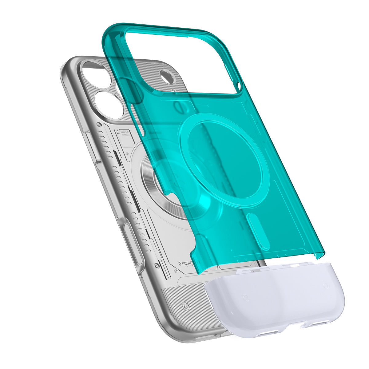 Handyhülle für iPhone 17 Pro Max, Spigen Classic C1 Mag mit MagSafe, Türkis