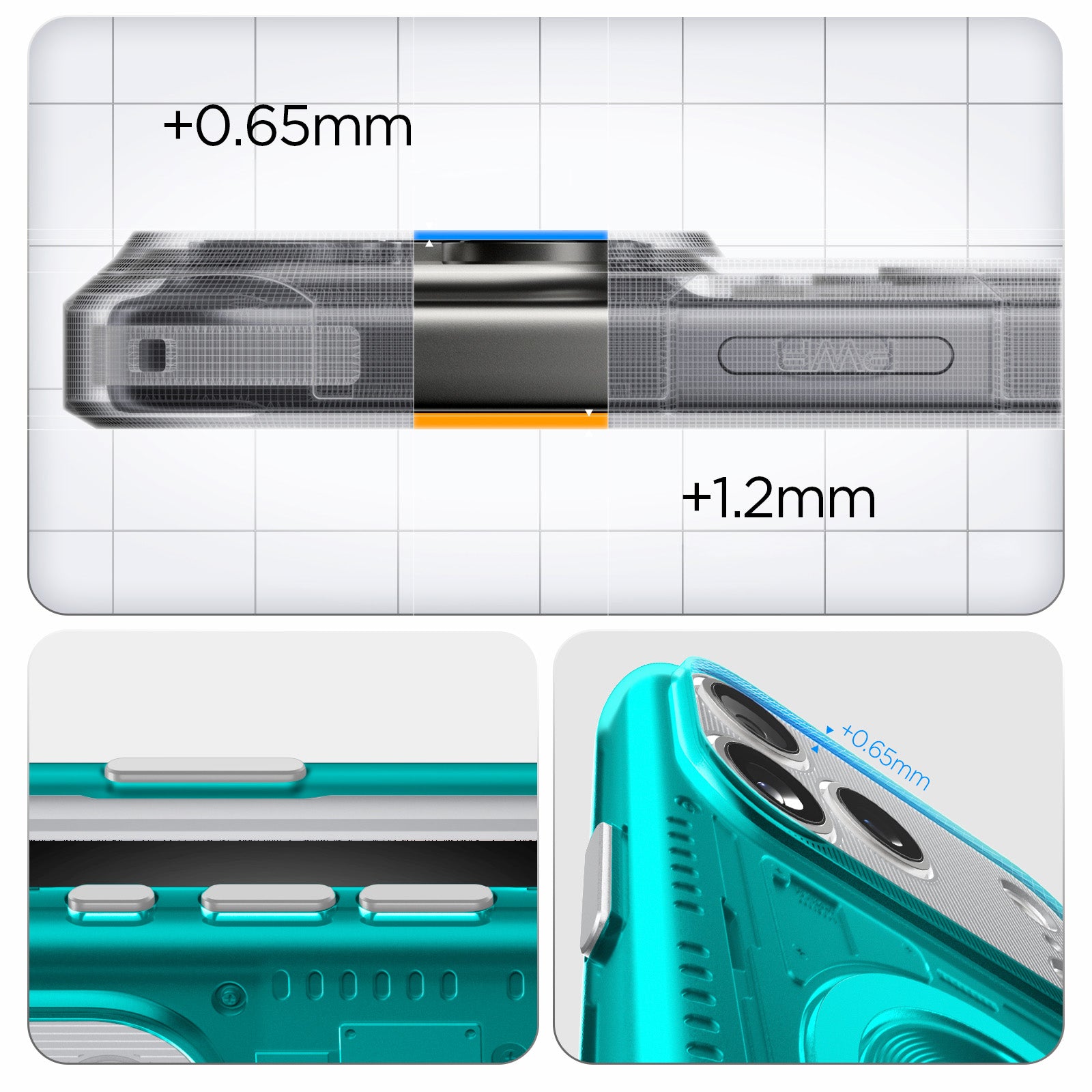Handyhülle für iPhone 17 Pro Max, Spigen Classic C1 Mag mit MagSafe, Türkis