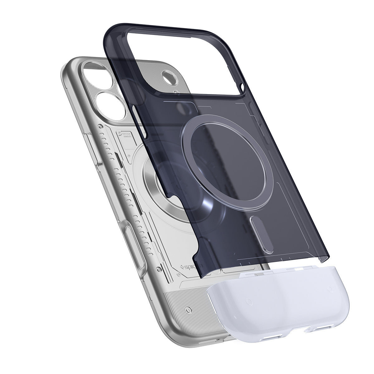 Handyhülle für iPhone 17 Pro Max, Spigen Classic C1 Mag mit MagSafe, Grau