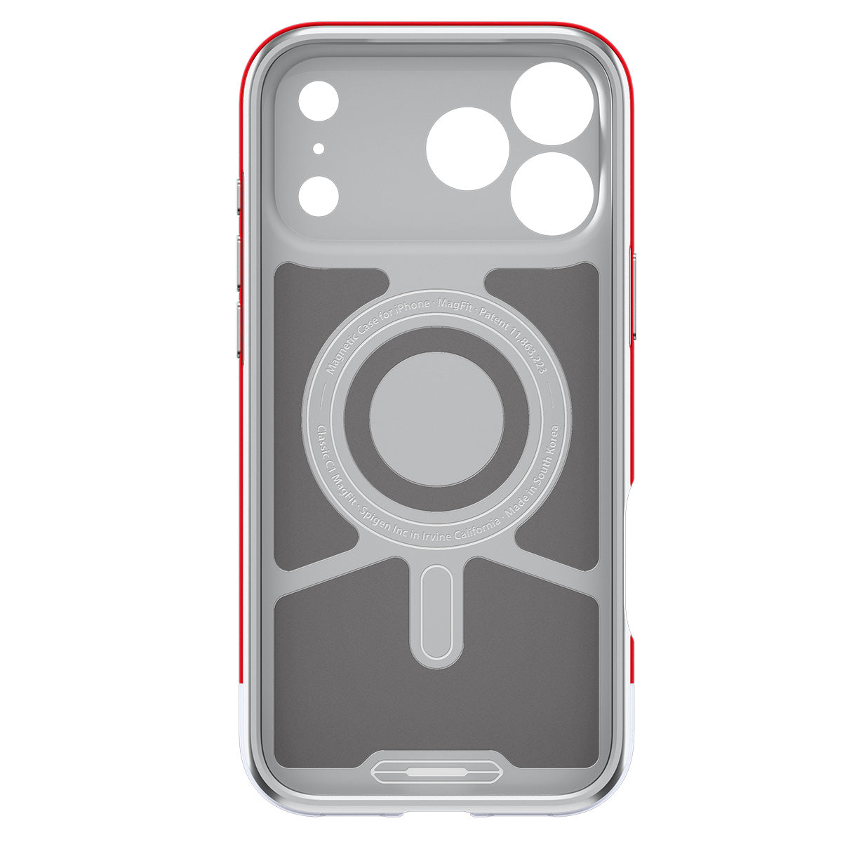 Handyhülle für iPhone 17 Pro Max, Spigen Classic C1 Mag mit MagSafe, Rot