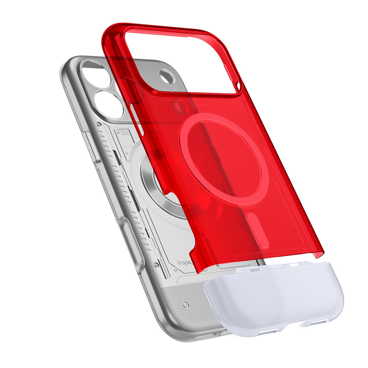 Handyhülle für iPhone 17 Pro Max, Spigen Classic C1 Mag mit MagSafe, Rot