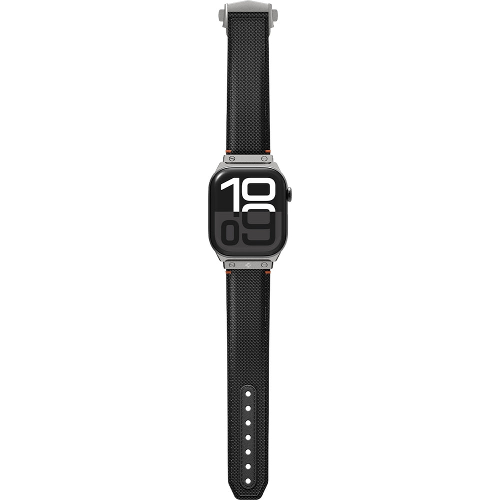 Armband für Apple Watch 49/46/45/44 mm, Spigen Classic Fit Band, Schwarz