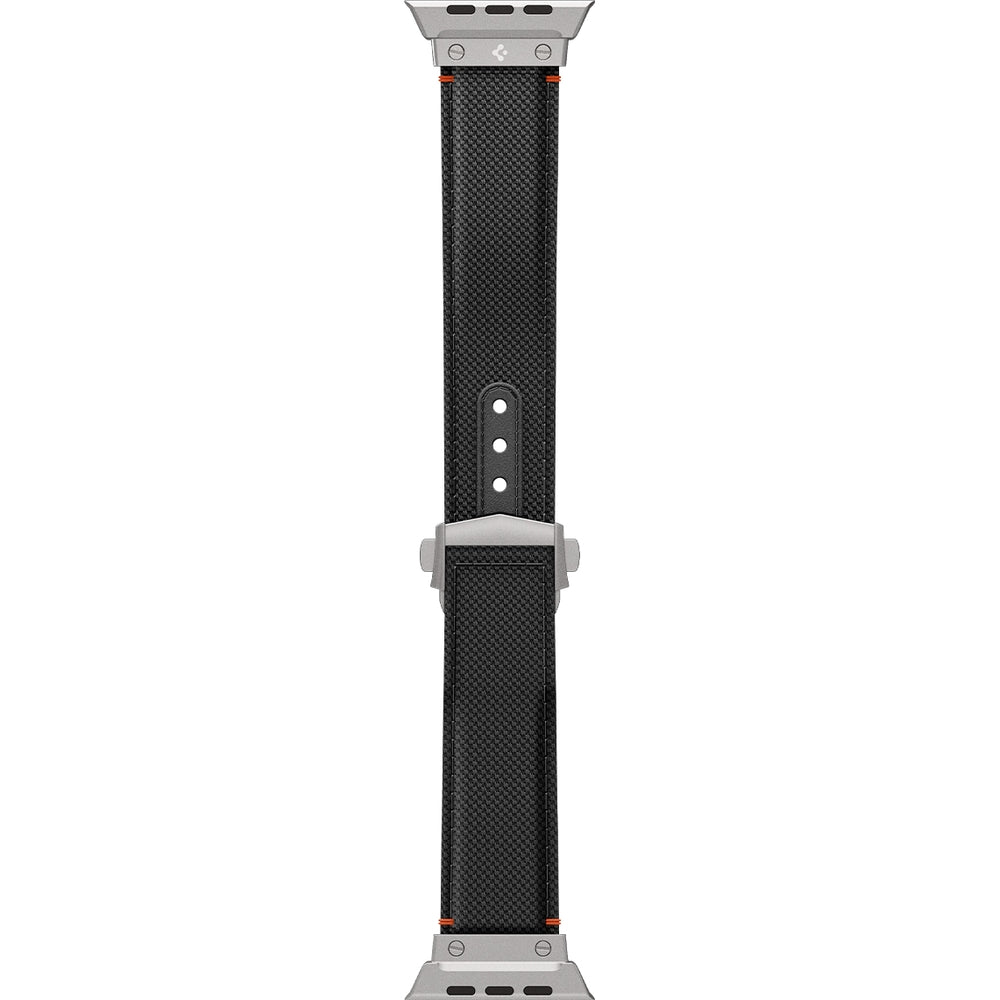 Armband für Apple Watch 49/46/45/44 mm, Spigen Classic Fit Band, Schwarz