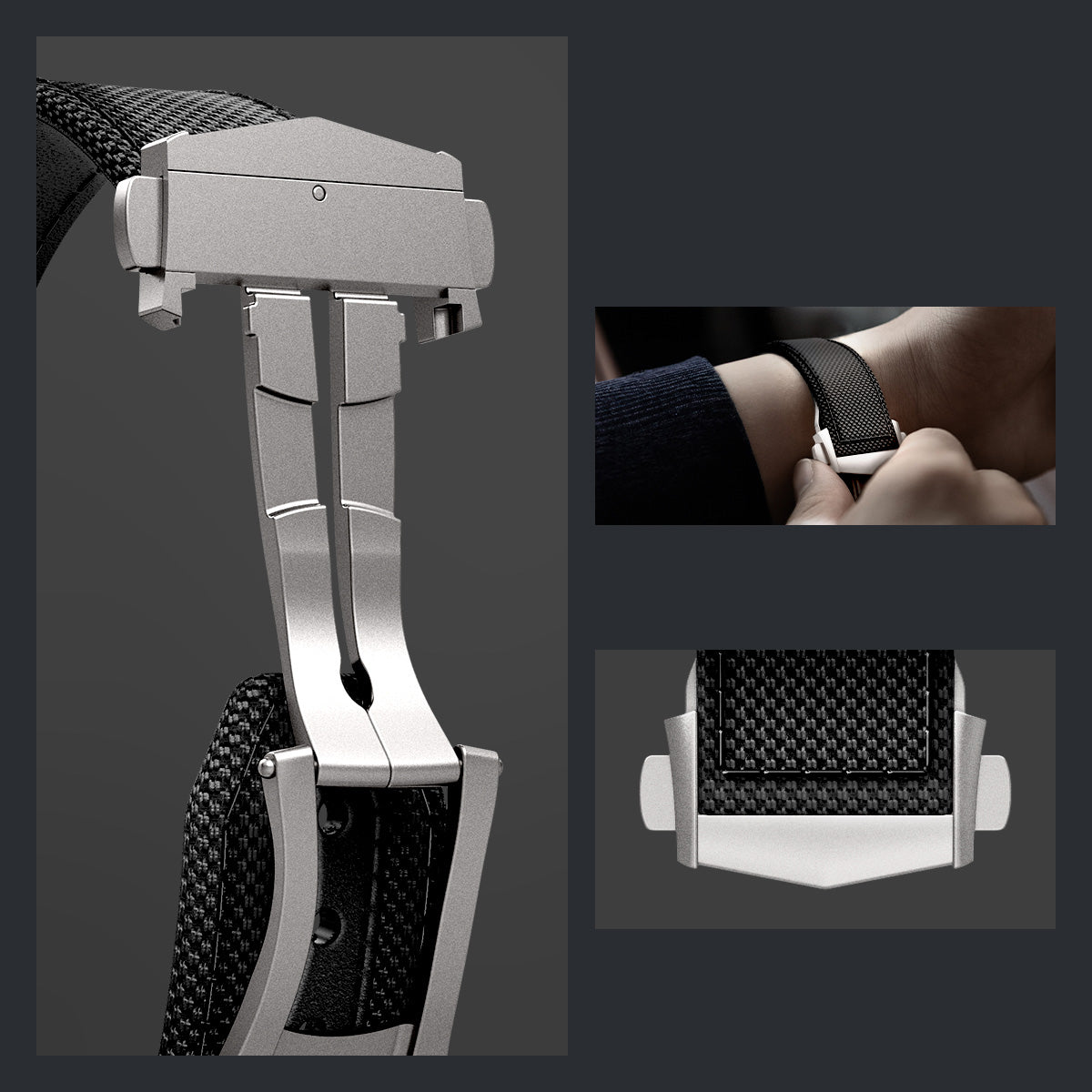 Armband für Apple Watch 49/46/45/44 mm, Spigen Classic Fit Band, Schwarz