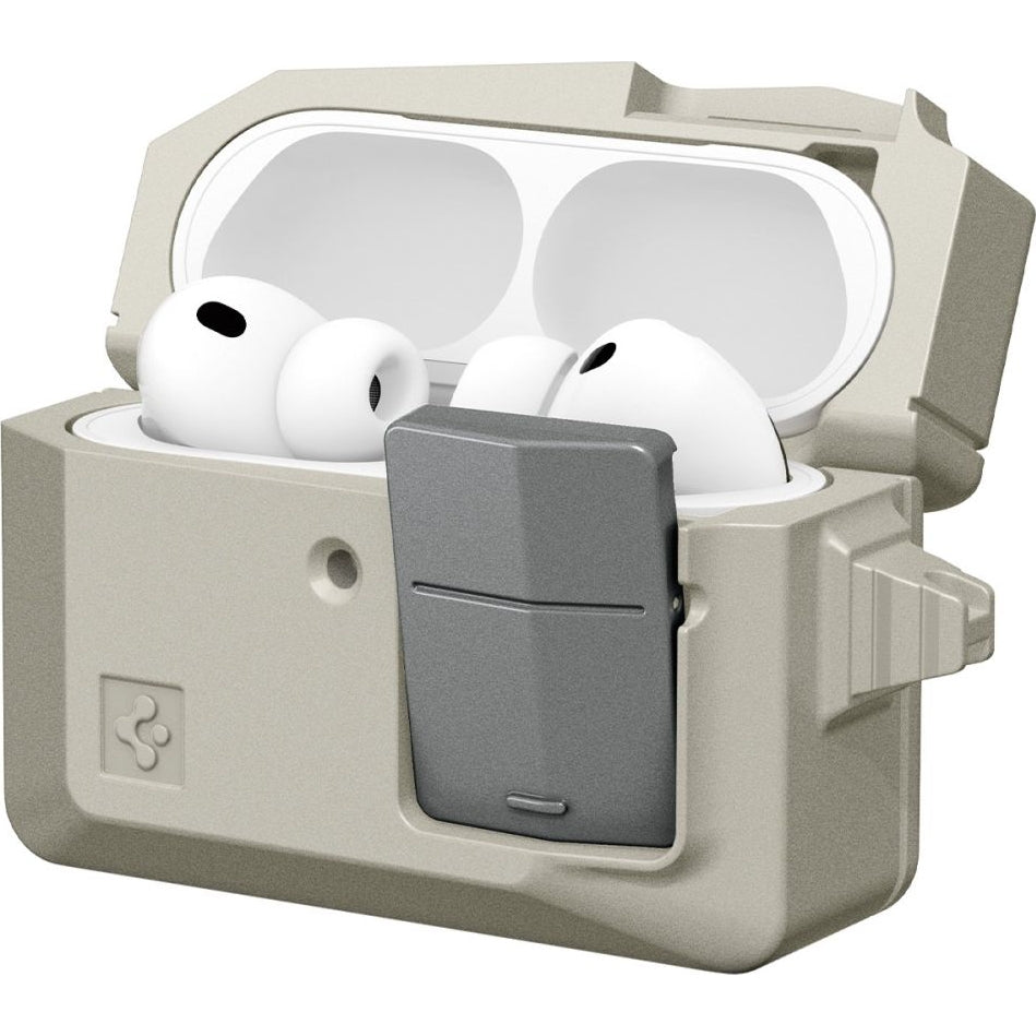 Hülle mit Schlüsselband für AirPods Pro 3, Spigen Classic LS, Beige
