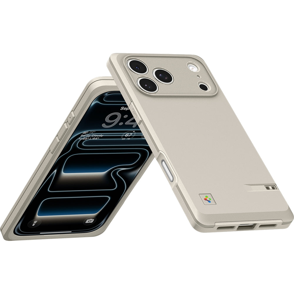 Handyhülle für iPhone 17 Pro Max, Spigen Classic LS mit MagSafe, Beige