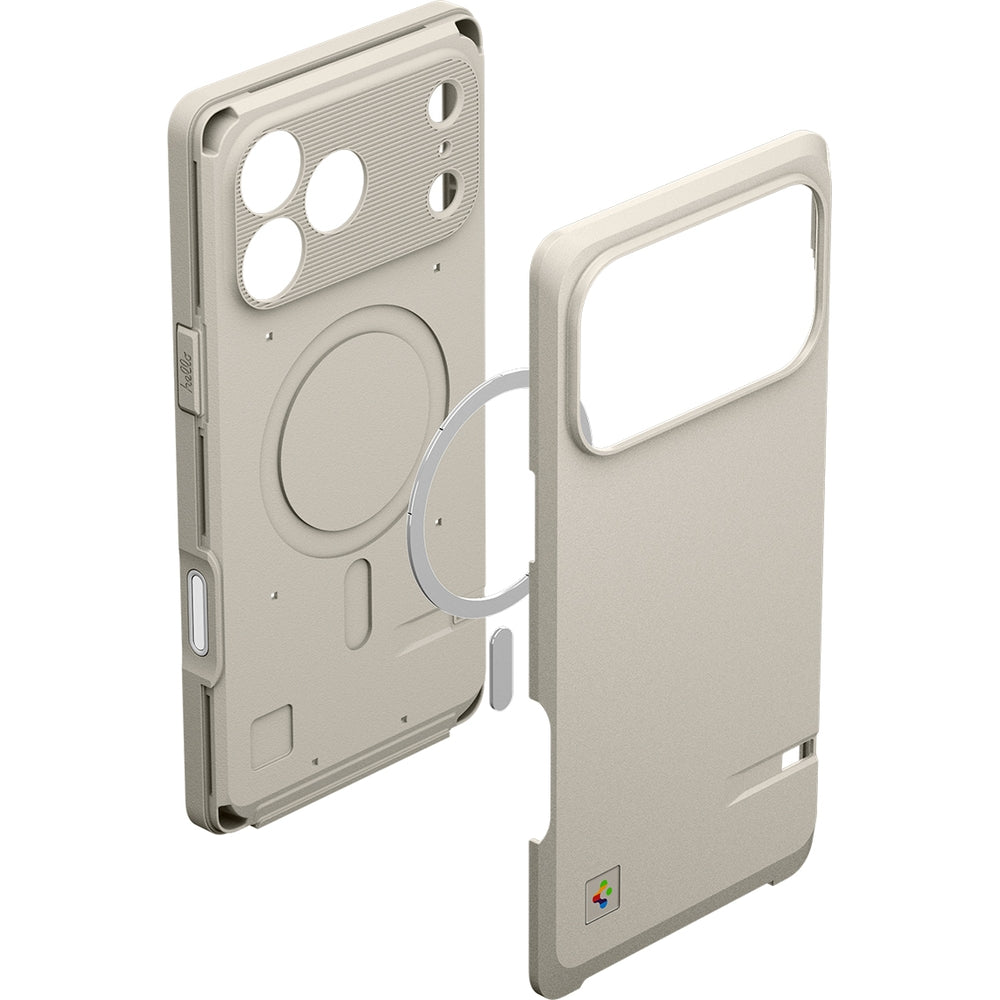 Handyhülle für iPhone 17 Pro Max, Spigen Classic LS mit MagSafe, Beige