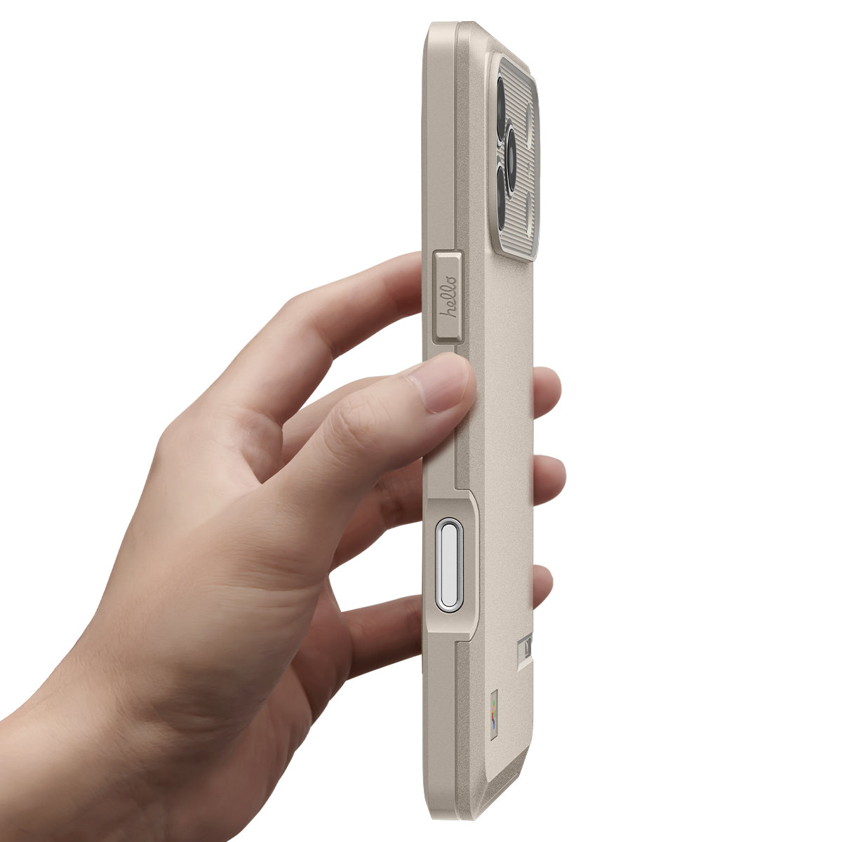Handyhülle für iPhone 17 Pro Max, Spigen Classic LS mit MagSafe, Beige