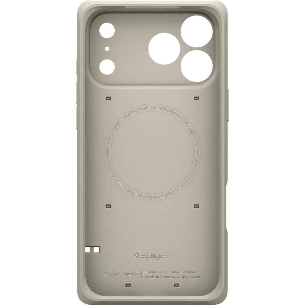Handyhülle für iPhone 17 Pro Max, Spigen Classic LS mit MagSafe, Beige