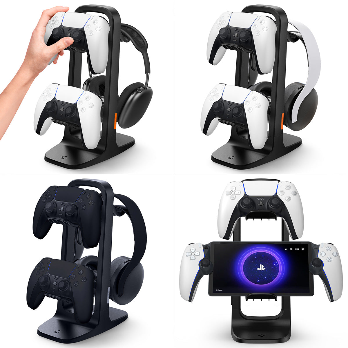 Spigen Headphone Stand VG400 für Kopfhörer und Controller PS5 / XBOX / Switch Pro / PC, Schwarz