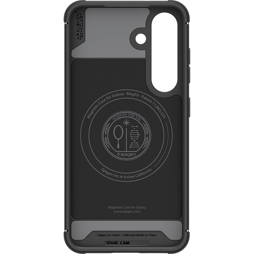 Handyhülle für Galaxy S25, Spigen Core Armor Mag mit MagSafe, Schwarz