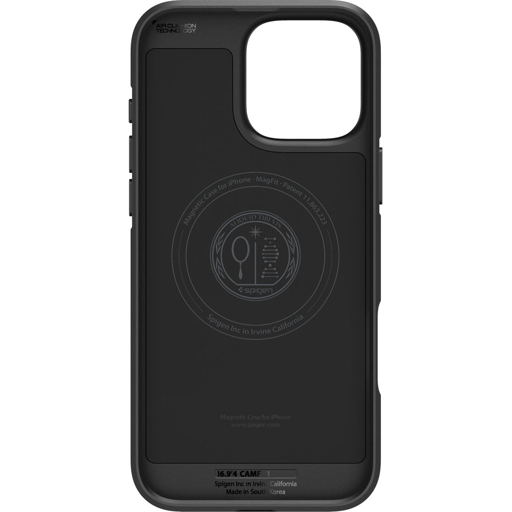 Handyhülle für iPhone 16 Pro, Spigen Core Armor Mag mit MagSafe, Schwarz